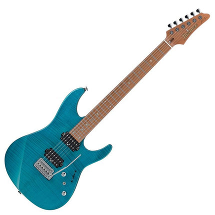 Ibanez MM1 Martin Miller Signature Electric Guitar with Case - Transparent Aqua Blue (MM1-TAB)