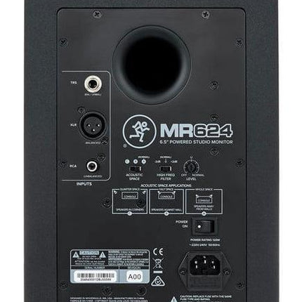 Mackie MR624 6.5" 65W Active Powered Studio Monitor Speaker (MR 624/MR-624)