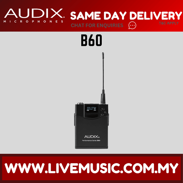 Audix B60 Performance Series Bodypack Transmitter For Microphones (B 60/B-60)