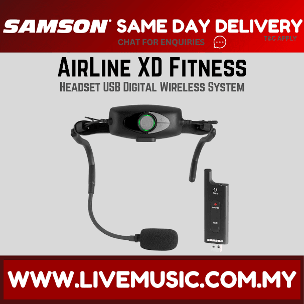 Samson Airline Xd Fitness Headset Usb Digital Wireless System