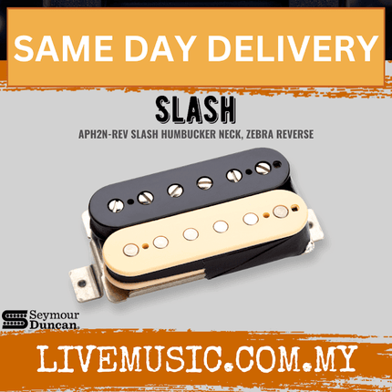 Seymour Duncan Slash Alnico II Pro Neck Pickup,Zebra Reverse (APH2NREV/APH 2N REV)