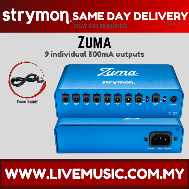 Strymon Zuma High Current DC Power Supply / 9-output Guitar Pedal Power Supply