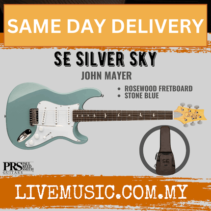PRS SE Silver Sky Electric Guitar, Stone Blue