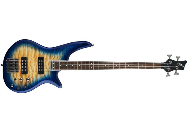 Jackson JS Series Spectra Bass JS3Q QMT Electric Bass Guitar, Laurel Fretboard - Amber Blue Burst