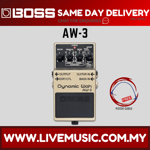 Boss AW-3 Dynamic Wah Guitar Effect Pedal (AW3)