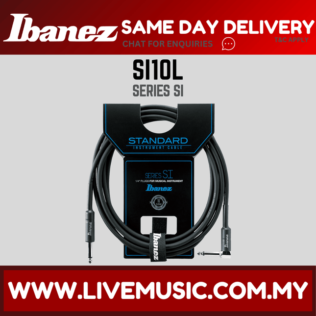 Ibanez SI10L Guitar Instrument PVC Cable - 10ft ( SI10-L / SI10 L )