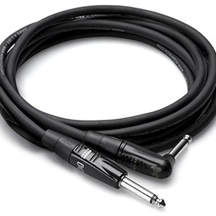 Hosa HGTR-010R Pro Guitar Cable, Straight to Angled, 10ft (HGTR010R/HGTR 010R)