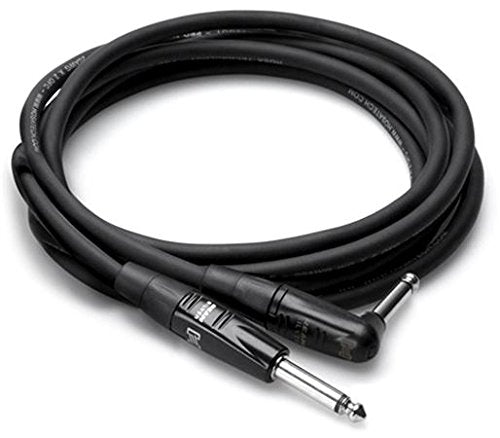 Hosa HGTR-010R Pro Guitar Cable, Straight to Angled, 10ft (HGTR010R/HGTR 010R)