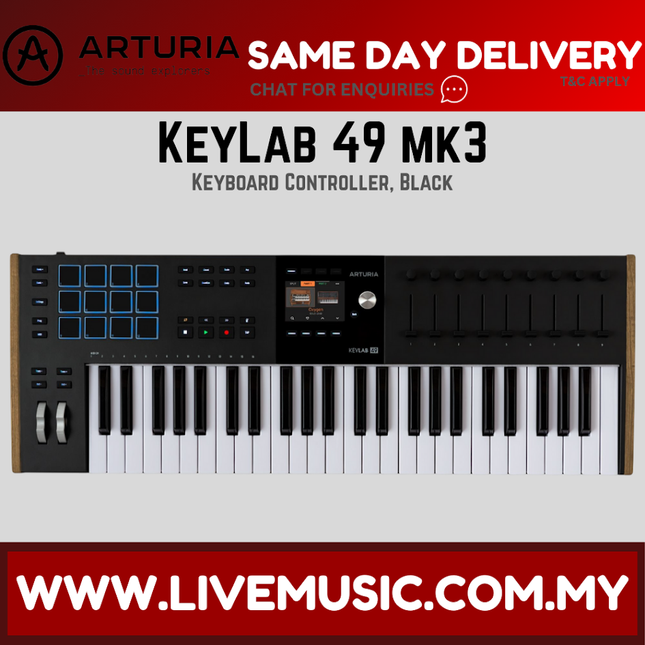 Arturia KeyLab 49 MkIII Keyboard Controller - Black (Keylab49 Keylab-49)
