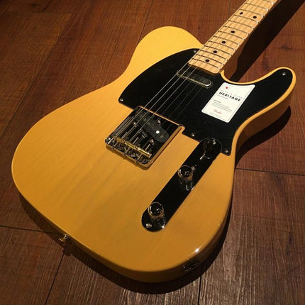 Fender Japan Heritage 50s Telecaster Electric Guitar, Maple Fretboard - Butterscotch Blonde