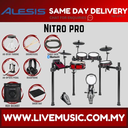 Alesis Nitro Pro Electronic Drum Kit 5-Piece Electronic Drum Kit