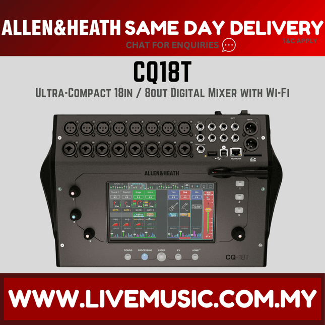 Allen & Heath CQ18T 16-Channel Compact Digital Mixer ( CQ-18T / CQ 18T )
