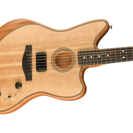 Fender American Acoustasonic Jazzmaster Acoustic Guitar with Bag, Ebony Fretboard - Natural
