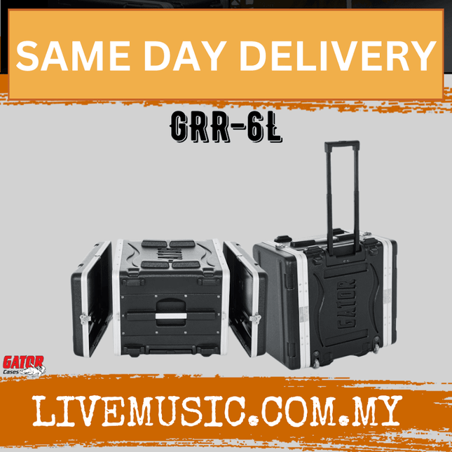 Gator GRR-6L 6U Audio Rolling Rack Case (GRR6L)