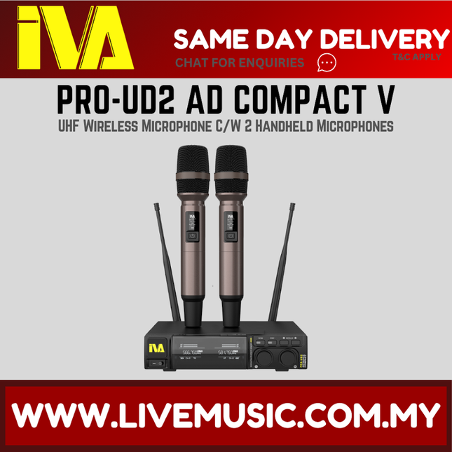 IVA PRO-UD2 AD Compact V UHF Wireless Microphone System ( PROUD2 / PRO UD2 )