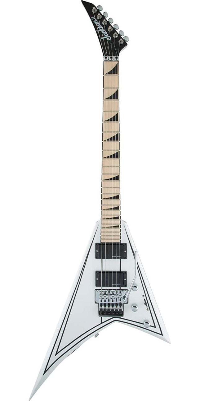Jackson X Series Rhoads RRX24M Electric Guitar, Maple Fretboard - Snow White with Black Pinstripes (RR X24/RRX 24)