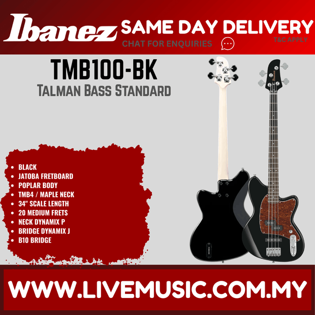 Ibanez TMB100 Talman Series Electric Bass Guitar - Mint Green / Walnut Flat / Black ( TMB100 / TMB-100 )
