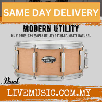 Pearl MUS1465M/224 14x6.5 Modern Utility Snare Drum, Matte Natural
