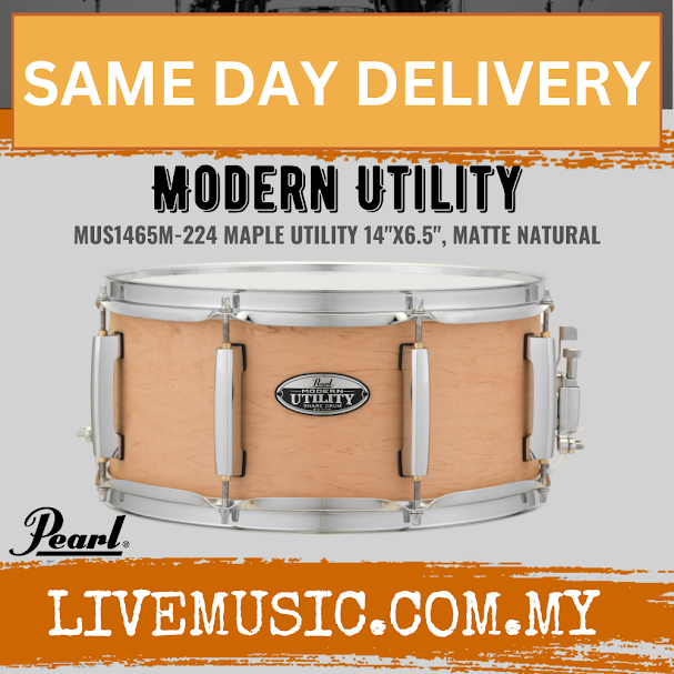 Pearl MUS1465M/224 14x6.5 Modern Utility Snare Drum, Matte Natural