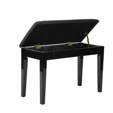 Kadenza Demio High Quality Double Seater Piano Bench, Keyboard Bench, x bench, Stool Chair - Black (LMC)
