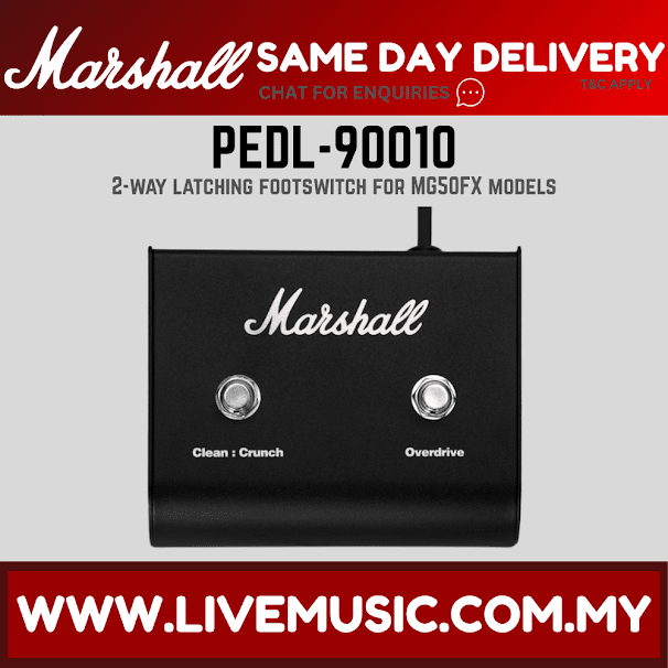 Marshall PEDL-90010 - 2 Way Footswitch (MG50GFX/MG101GFX/MG102GFX/MG100HCFX/PEDL90010)