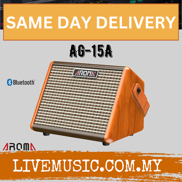 AROMA AG15A 15watt Portable Rechargeable Acoustic Amplifier ( AG-15 / AG 15 / AG15 )