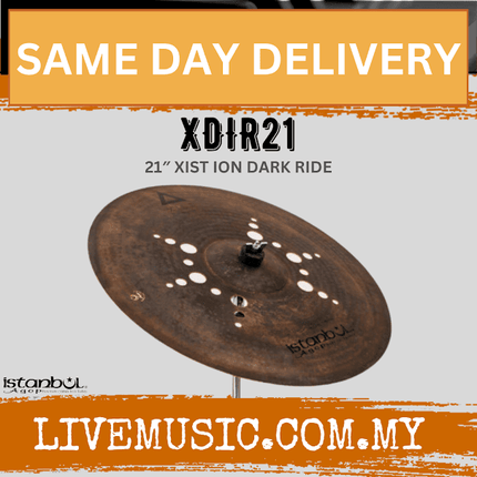 Istanbul Agop XDIR21 21" Xist Dark ION Ride Cymbal (XDIR 21/XDIR-21)