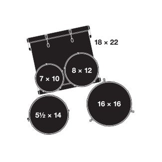 Gretsch CMI-E825-WG Catalina Maple 5-Piece Drum Shell Kit - Walnut Glaze (CMI E825)
