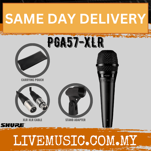 Shure PGA57 Cardioid Dynamic Instrument Microphone ( PGA57-XLR / PGA57-LC / PGA-57 )