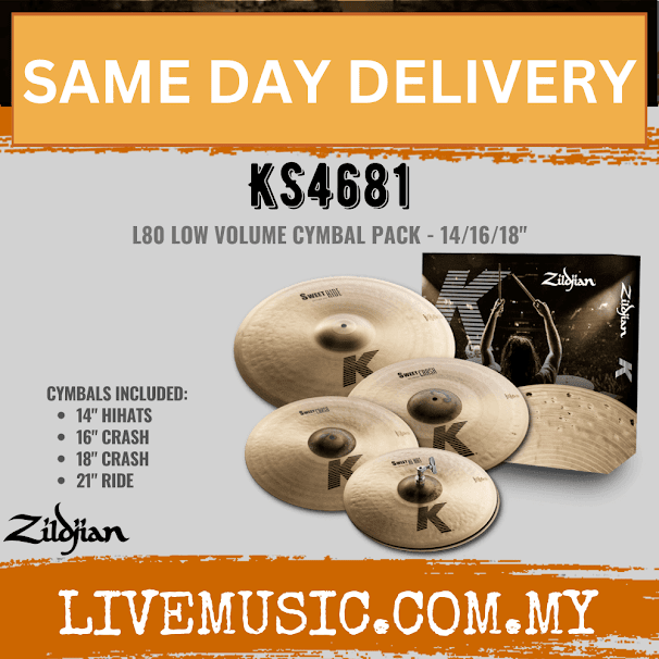 Zildjian K Sweet Cymbals Pack Series - 14H/16C/18C/21R (KS4681)