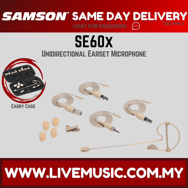 Samson SE60x Unidirectional Miniature Earset Microphone for Wireless Transmitters ( SE-60x / SE 60x )