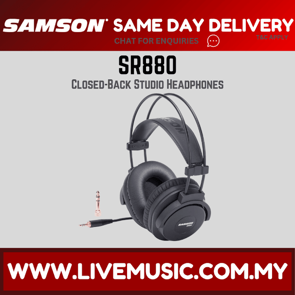Samson SR880 Closed-Back Studio Headphones (SR-880/SR 880)