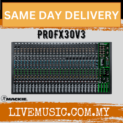Mackie ProFX30v3 30 Channel Mixer Compact USB Mixers With Effects ( Pro FX 30V3/ProFx30/ProFX 30 V3)