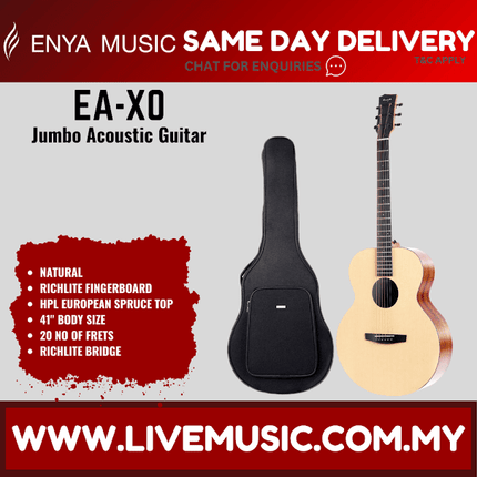 Enya EA-X0 41" Auditorium European Spruce Top Acoustic Guitar with Gig Bag ( EAX0 EA X0 )