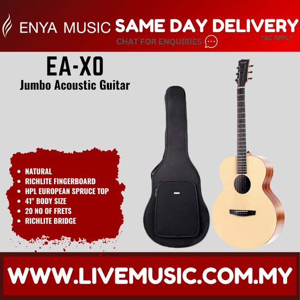 Enya EA-X0 41" Auditorium European Spruce Top Acoustic Guitar with Gig Bag ( EAX0 EA X0 )