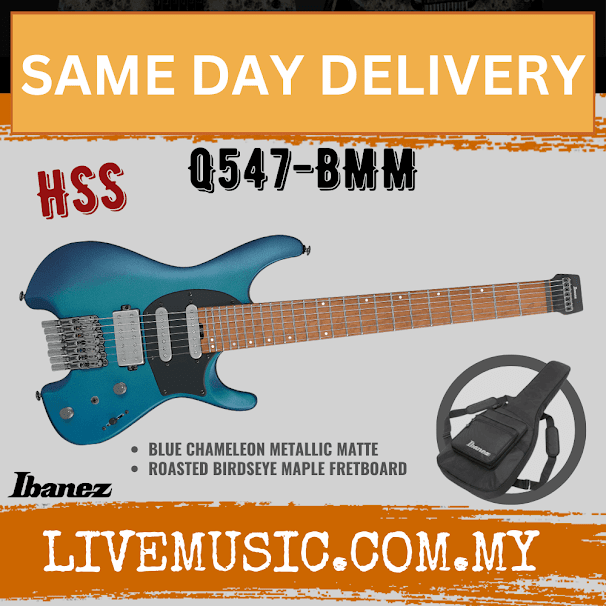 IBANEZ Q547-BMM Q SERIES ELECTRIC GUITAR, BLUE CHAMELEON METALLIC MATTE ( Q547 BMM / Q547BMM )