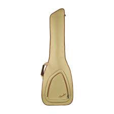 Tweed electric bass gig bag, tan with zip closure and side carry strap