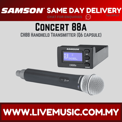 Samson Concert 88a - Module UHF Wireless System CH88A Transmitter w/Q6 Capsule (CR88a/ CR 88a/ CR-88a)