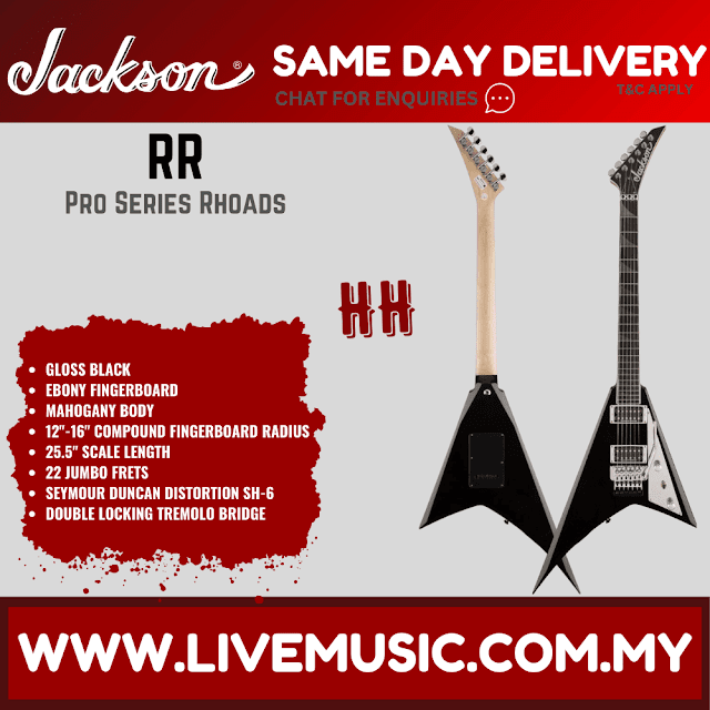 Jackson Pro Series Rhoads RR Electric Guitar Ebony Fretboard - Gloss Black
