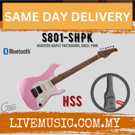 GTRS S801-SHPK Intelligent Electric Guitar Roated Maple FB, Shell Pink