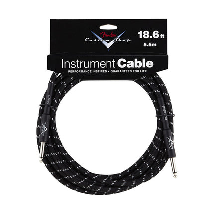 Fender Custom Shop Performance Series 18.6ft Instrument Cable - Black Tweed
