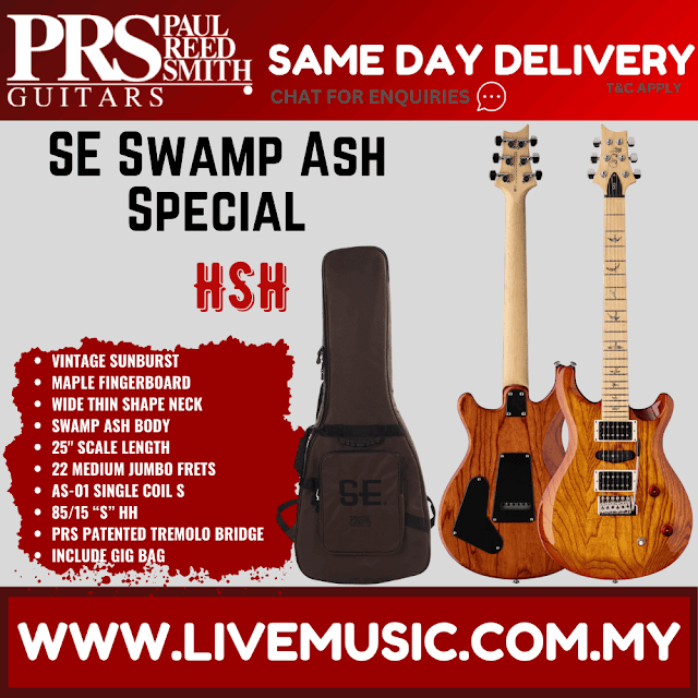 PRS SE Swamp Ash Special Electric Guitar w/Bag, Iri Blue / Vintage Sunburst