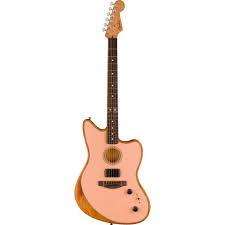 Fender Acoustasonic Player Jazzmaster Electric Guitar, Shell Pink