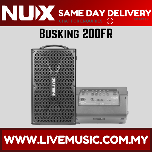 Nux NBA-200FR Busker 276-watt FRFR Bluetooth Portable Active Speaker ( NBA200FR / NBA 200FR )