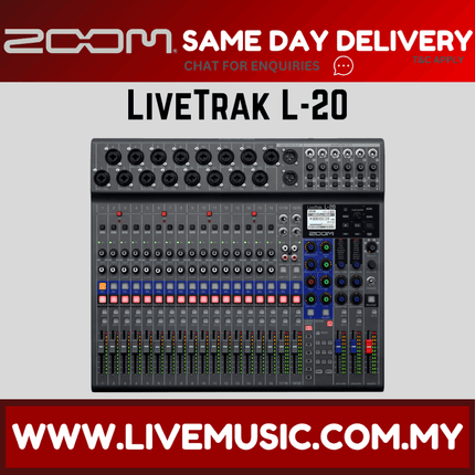 Zoom LiveTrak L-20 - 20-Input Digital Mixer & Multitrack Recorder (L20/ L 20)