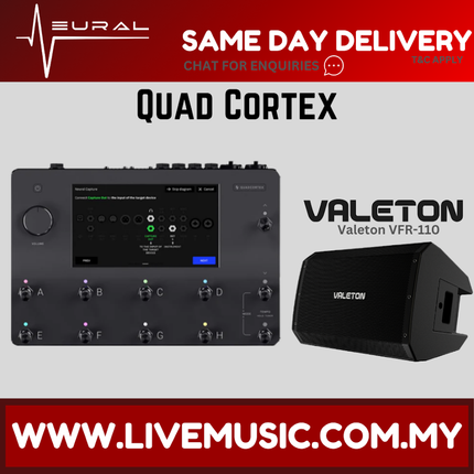 Neural DSP Quad Cortex Quad-Core Guitar Digital Effects Modeler w/Valeton VFR-110 (VFR 110 VFR110)