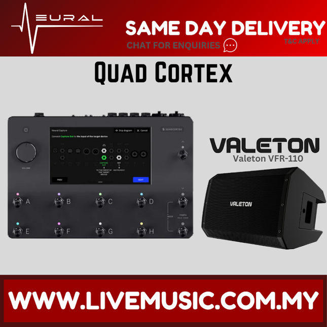 Neural DSP Quad Cortex Quad-Core Guitar Digital Effects Modeler w/Valeton VFR-110 (VFR 110 VFR110)
