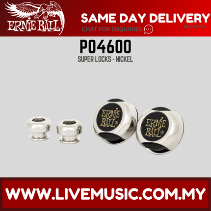 Ernie Ball 4600 Super Locks, Nickel, 2-pack