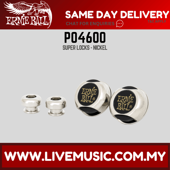 Ernie Ball 4600 Super Locks, Nickel, 2-pack