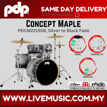 PDP By DW CM5 Concept Maple Shell Pack - 5-Piece Without Cymbal Set ( PDCM2215 )